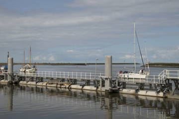 Fototapeta na wymiar View on the outport of Den Oever