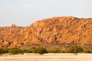 hill red stone of Namibia