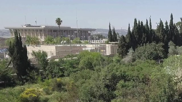 Aerial View of the Israeli Kneset parlament