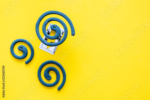 Mosquito Repellent For Outdoor Garden Summer House Picnic Green Mosquito Repellent For Outdoor Garden Summer House Picnic Green Spiral On Yellow
