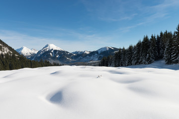 Fototapeta na wymiar Hinteregger Alm im Winter
