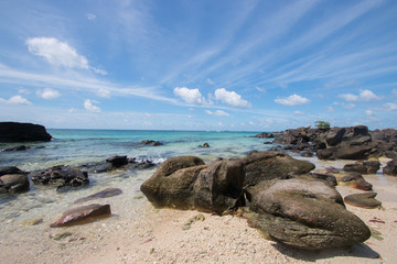 Rock beaches on Khai island, phuket province Thailand.