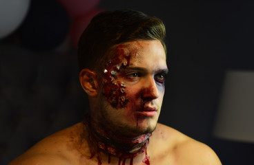Halloween Party and bloody horror.