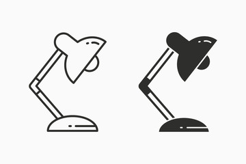 Table lamp light vector icon for graphic and web design.