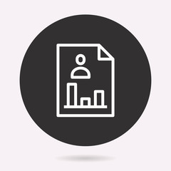 Business report - vector icon. Illustration isolated. Simple pictogram.