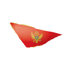 montenegro flag, vector illustration on a white background.