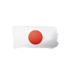 Japan flag, vector illustration on a white background.