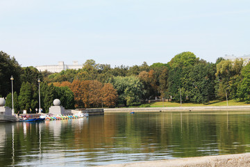 The capital of the Republic of Belarus. - Minsk city. Embankment of the river Svisoch. View 3.