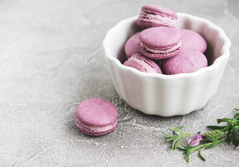 french macarons with lavender flavor