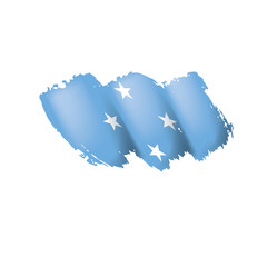 Federated States Micronesia flag, vector illustration on a white background.