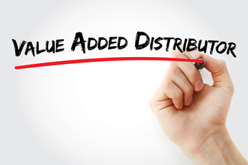 VAD - Value Added Distributor acronym, business concept background