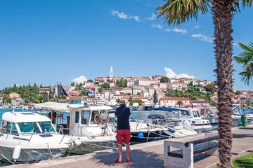 Papier Peint photo Lavable Ville sur leau Tourist photographs Vrsar Harbor on the Adriatic sea in Istria, Croatia.