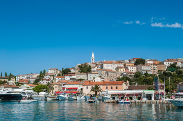 Fototapeta na wymiar Vrsar harbour on the Adriatic sea in Istria, Croatia