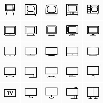 TV set and monitor icons