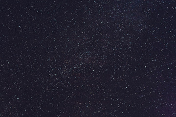 Milky Way stars photographed with wide lens and camera.