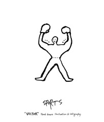 스포츠 포스터 / 손으로 그린 스포츠 그림