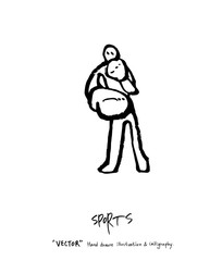 스포츠 포스터 / 손으로 그린 스포츠 그림