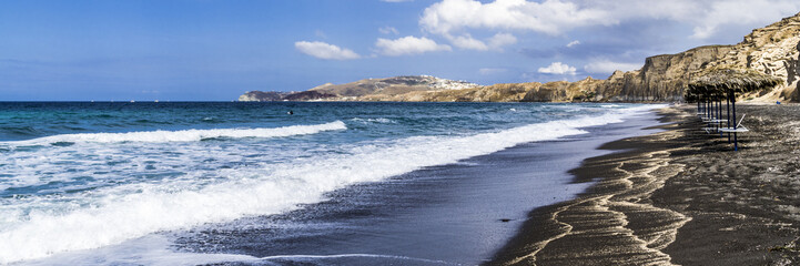 Panorama of the Mediterranean surf