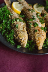 Fried fish in a plate