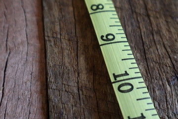 Closeup of Tape Measure Showing Inches