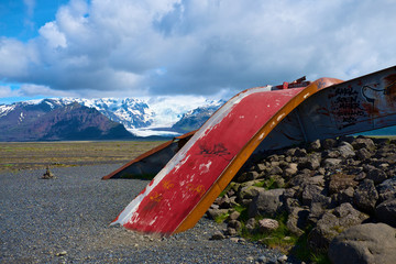 Wrecked Bridge in Iceland
