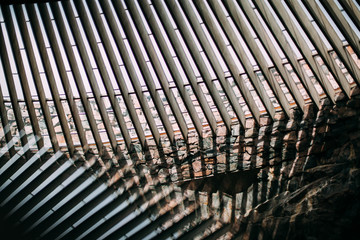 Reflection of the ceiling in the church