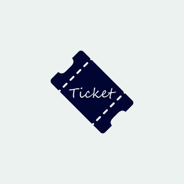 ticket icon, vector illustration. flat icon