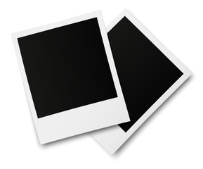 Realistic old photo frames isolated on white background.