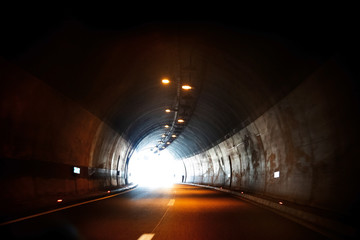 exit from the highway tunnel