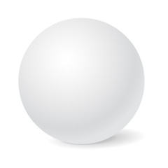 White sphere mockup. 3d template