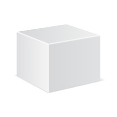 White cube mockup. 3d template