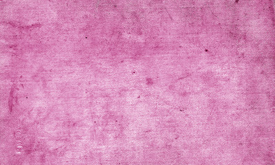 Old grungy canvas pattern with dirty spots in pink tone.