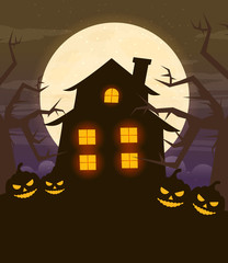 Halloween background flat design vector