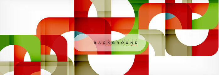 Color square shapes, geometric modern abstract background