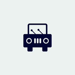 Fototapeta premium simple car icon, vector illustration. flat icon