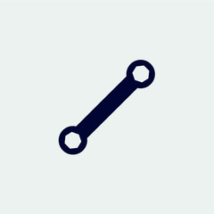 wrench icon, vector illustration. flat icon
