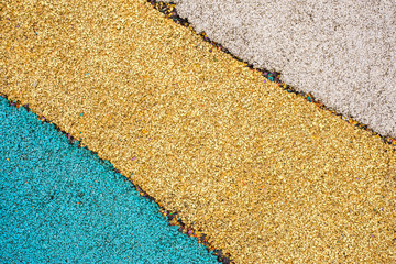 Modern floor covering for playgrounds on the street and for sports stadiums