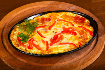 Omelet with bacon