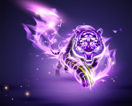 fire tiger wallpaper