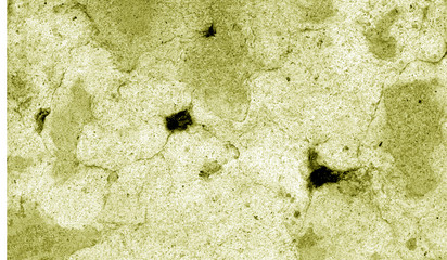 Сraked weathered cement wall texture in yellow tone.