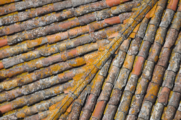 red roof tiles