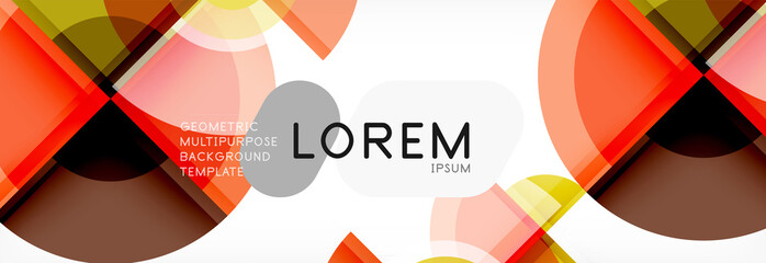 Obraz premium Abstract background - multicolored circles, trendy minimal geometric design