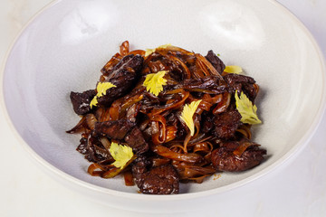 Soba with beef