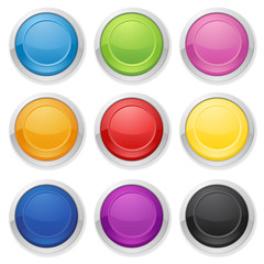 Colorful round buttons - Illustration