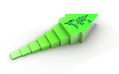 Obraz premium 3d rendered arrow on white background