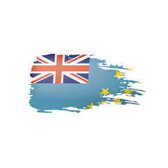 Tuvalu flag, vector illustration on a white background.