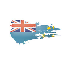 Tuvalu flag, vector illustration on a white background.