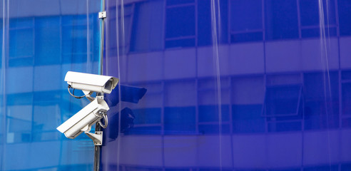 surveillance camera on building