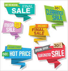 Modern sale banners and labels 
