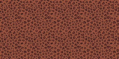 Leopard, jaguar seamless braun fashion pattern, vector wild cat print, repeating texture, safari cheetah wallpaper, natural ethnic jungle background. Pattern is in menu.